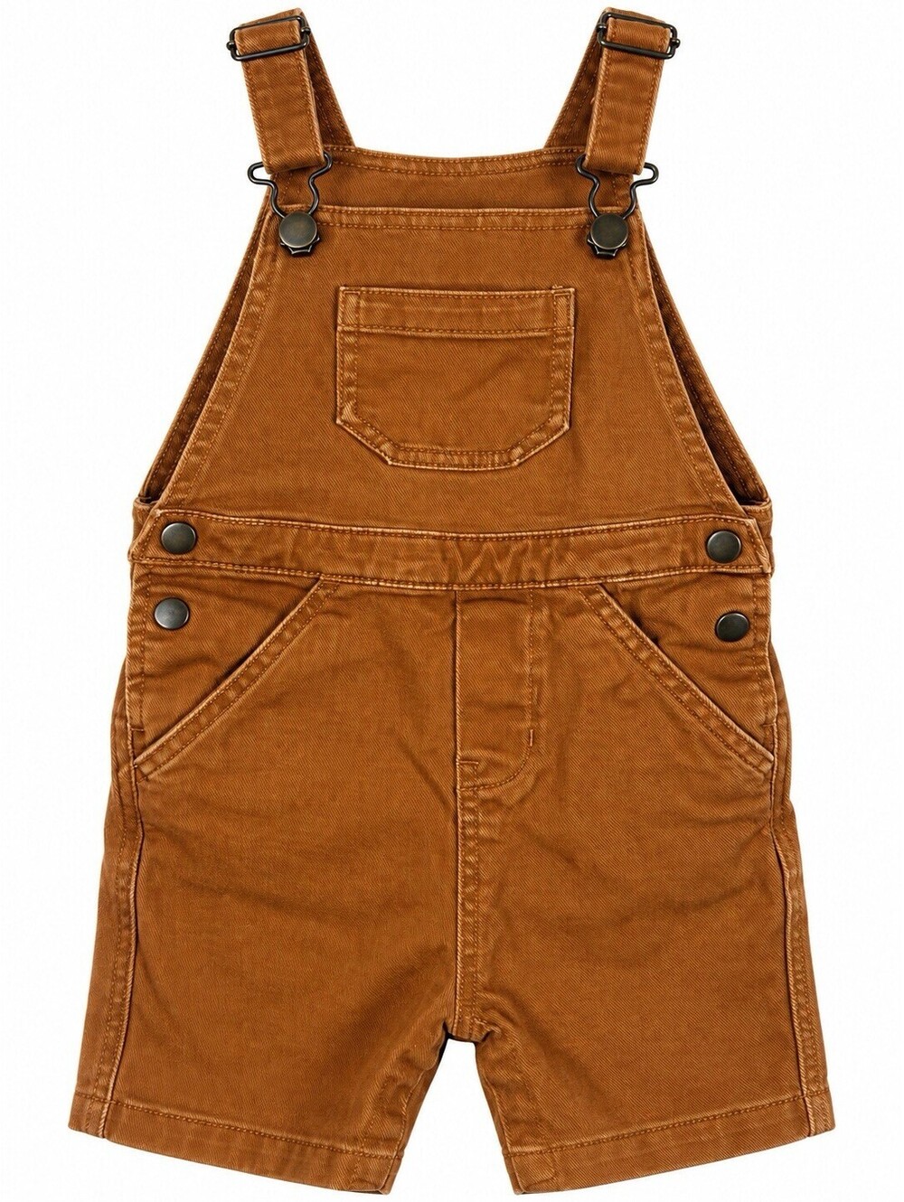 Hanna Andersson 3T 90cm Brown Shortalls Overalls Toddler Cotton Stretch